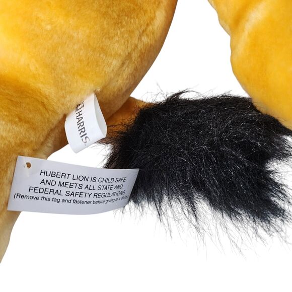 Harris Bank Hubert Lion Stuffed Animal Wearing Glasses Large 24" Animal Fair - Picture 3 of 6